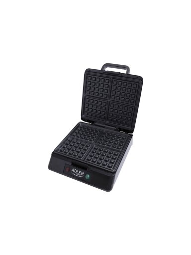 Adler | Waffle maker | AD 3036 | 1500 W | Number of pastry 4 | Belgium | Black