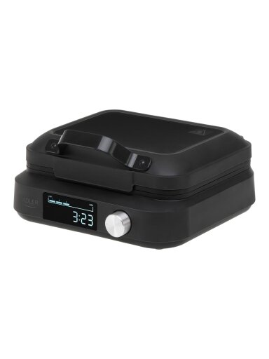 Adler Waffle Maker with LED Display | AD 3087 | 2200 W | Number of pastry 2 | Belgium | Black Adler Waffle Maker with LED Display | AD 3087 | 2200 W | Number of pastry 2 | Belgium | Black