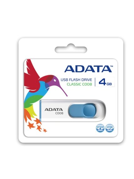 ADATA | C008 | 32 GB | USB 2.0 | White/Blue 1 ADATA | C008 | 32 GB | USB 2.0 | White/Blue 1