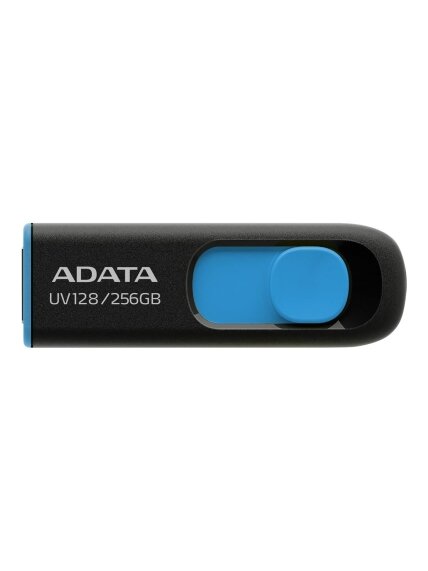 ADATA | USB Flash Drive | UV128 | 256 GB | USB 3.2 Gen1 | Black/Blue ADATA | USB Flash Drive | UV128 | 256 GB | USB 3.2 Gen1 | Black/Blue