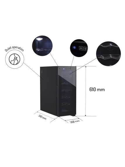 Adler | Beverage Pantry | AD 8083 | Energy efficiency class G | Free standing | Bottles capacity 12 | Black 6