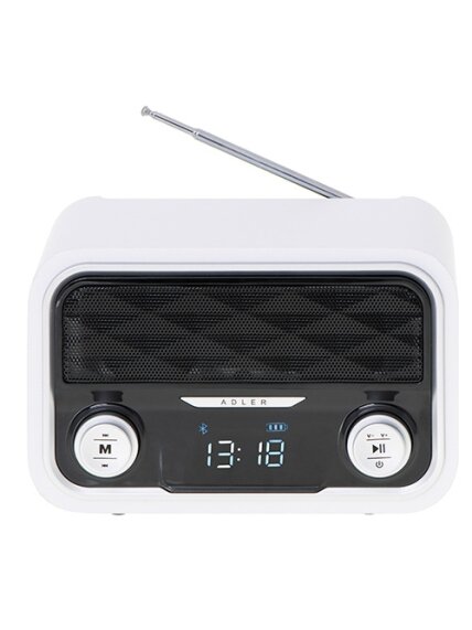 Adler | Bluetooth Radio | AD 1185 | AUX in | White 2 Adler | Bluetooth Radio | AD 1185 | AUX in | White 2