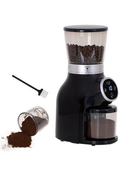 Adler | Coffee Grinder | AD 4450 Burr | 300 W | Coffee beans capacity 300 g | Number of cups 1-10 pc(s) | Black 2 Adler | Coffee Grinder | AD 4450 Burr | 300 W | Coffee beans capacity 300 g | Number of cups 1-10 pc(s) | Black 2