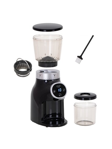 Adler | Coffee Grinder | AD 4450 Burr | 300 W | Coffee beans capacity 300 g | Number of cups 1-10 pc(s) | Black 3 Adler | Coffee Grinder | AD 4450 Burr | 300 W | Coffee beans capacity 300 g | Number of cups 1-10 pc(s) | Black 3