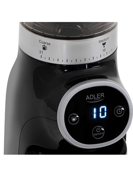 Adler | Coffee Grinder | AD 4450 Burr | 300 W | Coffee beans capacity 300 g | Number of cups 1-10 pc(s) | Black 4
