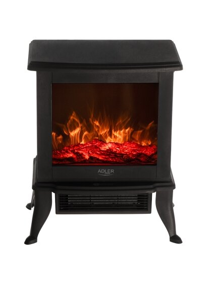 Adler Electric Fireplace | AD 7754 | Ceramic | 1800 W | Number of power levels 2 | Black 1