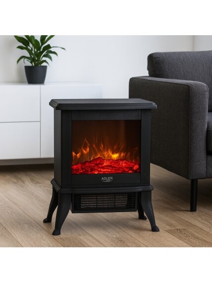 Adler Electric Fireplace | AD 7754 | Ceramic | 1800 W | Number of power levels 2 | Black 11