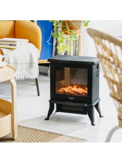 Adler Electric Fireplace | AD 7754 | Ceramic | 1800 W | Number of power levels 2 | Black 12 Adler Electric Fireplace | AD 7754 | Ceramic | 1800 W | Number of power levels 2 | Black 12