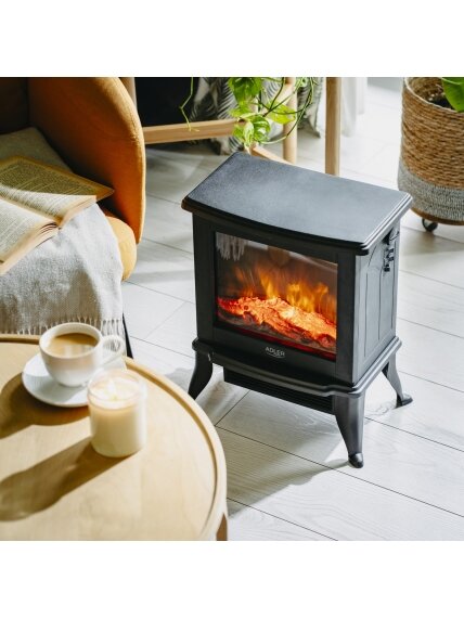 Adler Electric Fireplace | AD 7754 | Ceramic | 1800 W | Number of power levels 2 | Black 13
