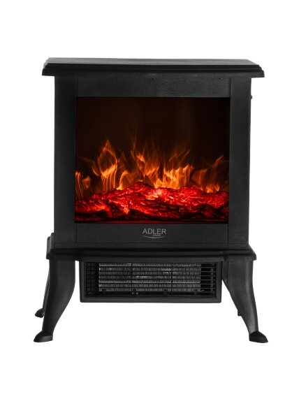 Adler Electric Fireplace | AD 7754 | Ceramic | 1800 W | Number of power levels 2 | Black