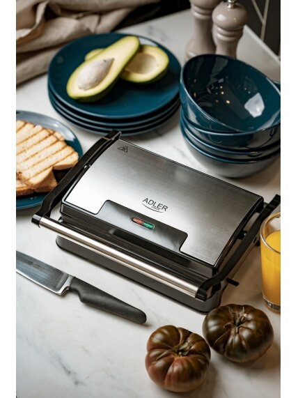 Adler | Electric Grill | AD 3052 | Table | 1200 W | Stainless steel 10 Adler | Electric Grill | AD 3052 | Table | 1200 W | Stainless steel 10
