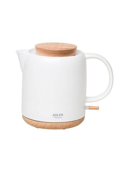 Adler Electric Kettle | AD 1304 | Electric | 1200 W | 1 L | Ceramic | 360° rotational base | White