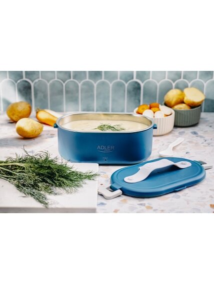 Adler Electric Lunch Box | AD 4505 | Material Plastic | Blue 8 Adler Electric Lunch Box | AD 4505 | Material Plastic | Blue 8