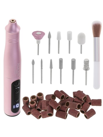 Adler | Electric Nail Drill Set | AD 2181 | Number of power levels 5 | Pink 1 Adler | Electric Nail Drill Set | AD 2181 | Number of power levels 5 | Pink 1