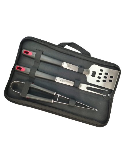 Adler | Grill Utensil Set with Carrying Case | AD 6727 | Grill Cutlery Set | 4 pc(s) | Stainless Steel/Black 6 Adler | Grill Utensil Set with Carrying Case | AD 6727 | Grill Cutlery Set | 4 pc(s) | Stainless Steel/Black 6