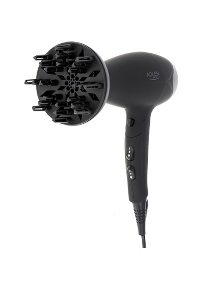 Adler | Hair dryer | AD 2267 | 2100 W | Number of temperature settings 3 | Diffuser nozzle | Black 2