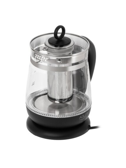 Adler Kettle | AD 1299 | Electric | 2200 W | 1.5 L | Glass | 360° rotational base | Black 2