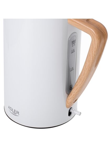 Adler | Kettle | AD 1347w | Electric | 2200 W | 1.5 L | Stainless steel | 360° rotational base | White 4