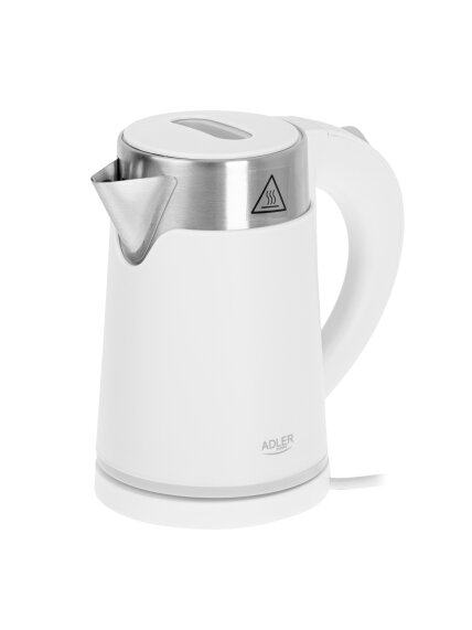Adler | Kettle | AD 1372 | Electric | 800 W | 0.6 L | Plastic/Stainless steel | 360° rotational base | White 2 Adler | Kettle | AD 1372 | Electric | 800 W | 0.6 L | Plastic/Stainless steel | 360° rotational base | White 2
