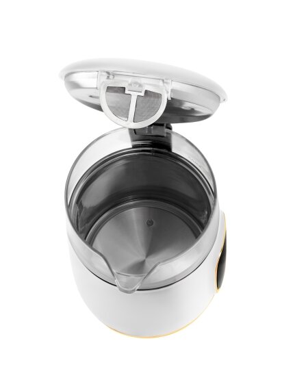 Adler Kettle with LED Display | AD 1305 | Electric | 2200 W | 1.7 L | Plastic | 360° rotational base | White/Gold 4