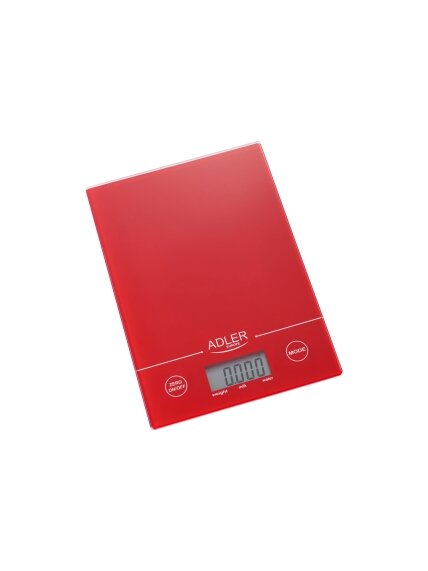 Adler | Kitchen scales | AD 3138 | Maximum weight (capacity) 5 kg | Graduation 1 g | Red 1
