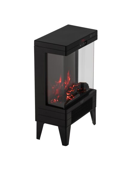 Adler LED electric fireplace with remote control | AD 7755 | Ceramic Heater | 2000 W | Number of power levels 2 | Black 3
