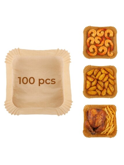 Adler Paper Liners for Air Fryer | AD 6732 | 100 | Dimensions (W x L) 20 x 20 x 4.5 cm 2 Adler Paper Liners for Air Fryer | AD 6732 | 100 | Dimensions (W x L) 20 x 20 x 4.5 cm 2