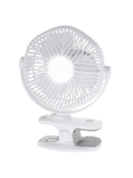 Adler Rechargeable fan with clip | AD 7335 | Table Fan | 6 W | Diameter 12.7 cm | Number of speeds 3 | Oscillation | White 2