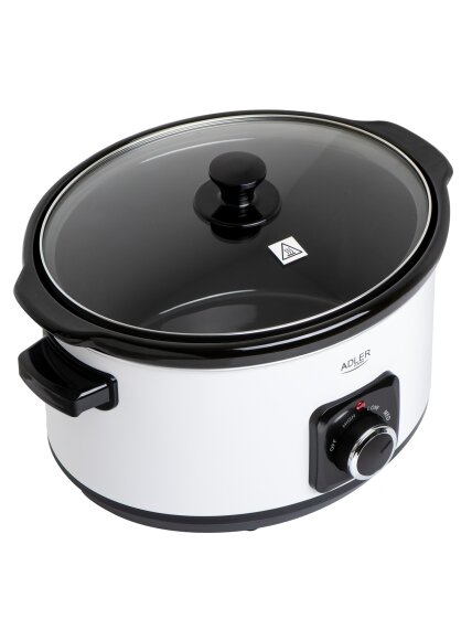 Adler | Slow Cooker | AD 6413w | 290 W | 5.8 L | Number of programs 3 | White 1 Adler | Slow Cooker | AD 6413w | 290 W | 5.8 L | Number of programs 3 | White 1