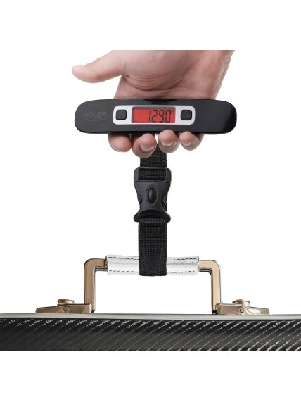 Adler | Travel Luggage Scale | AD 8190 | Maximum weight (capacity) 50 kg | Accuracy 10 g | Black 3 Adler | Travel Luggage Scale | AD 8190 | Maximum weight (capacity) 50 kg | Accuracy 10 g | Black 3
