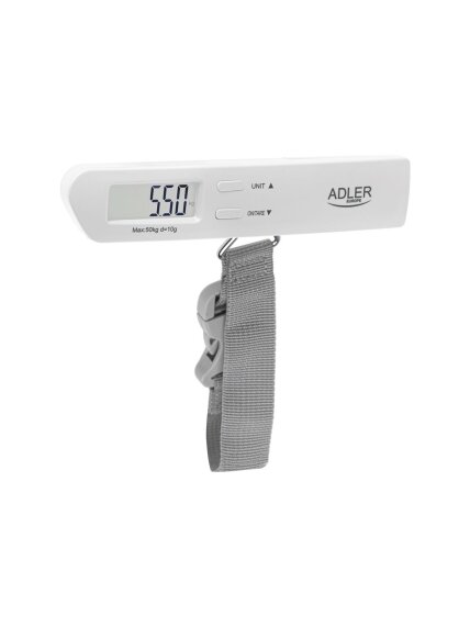 Adler | Travel Luggage Scale | AD 8191 | Maximum weight (capacity) 50 kg | Accuracy 10 g | Grey