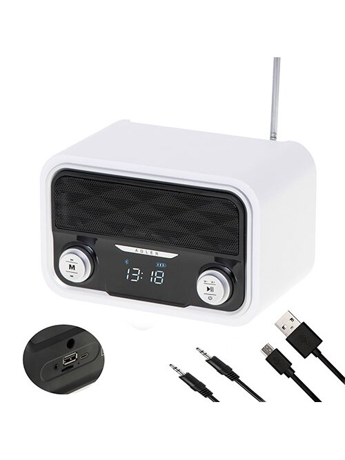 Adler | Bluetooth Radio | AD 1185 | AUX in | White 4 Adler | Bluetooth Radio | AD 1185 | AUX in | White 4