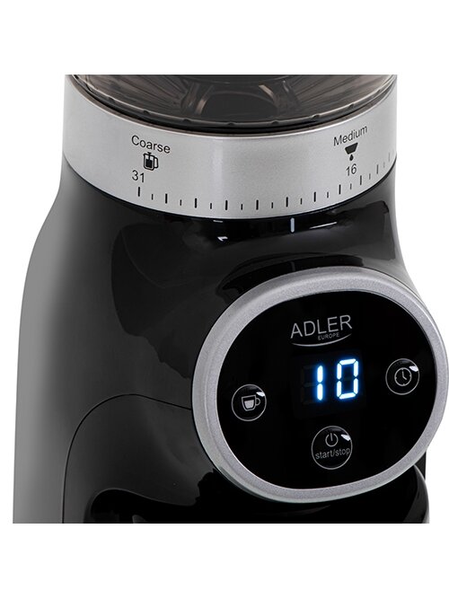 Adler | Coffee Grinder | AD 4450 Burr | 300 W | Coffee beans capacity 300 g | Number of cups 1-10 pc(s) | Black 4
