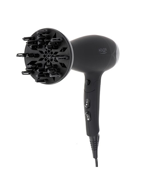 Adler | Hair dryer | AD 2267 | 2100 W | Number of temperature settings 3 | Diffuser nozzle | Black 2