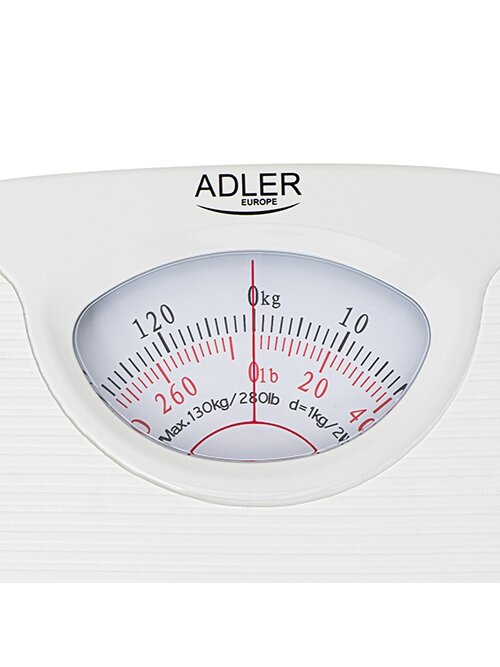 Adler | Mechanical bathroom scale | AD 8151w | Maximum weight (capacity) 130 kg | Accuracy 1000 g | White 2