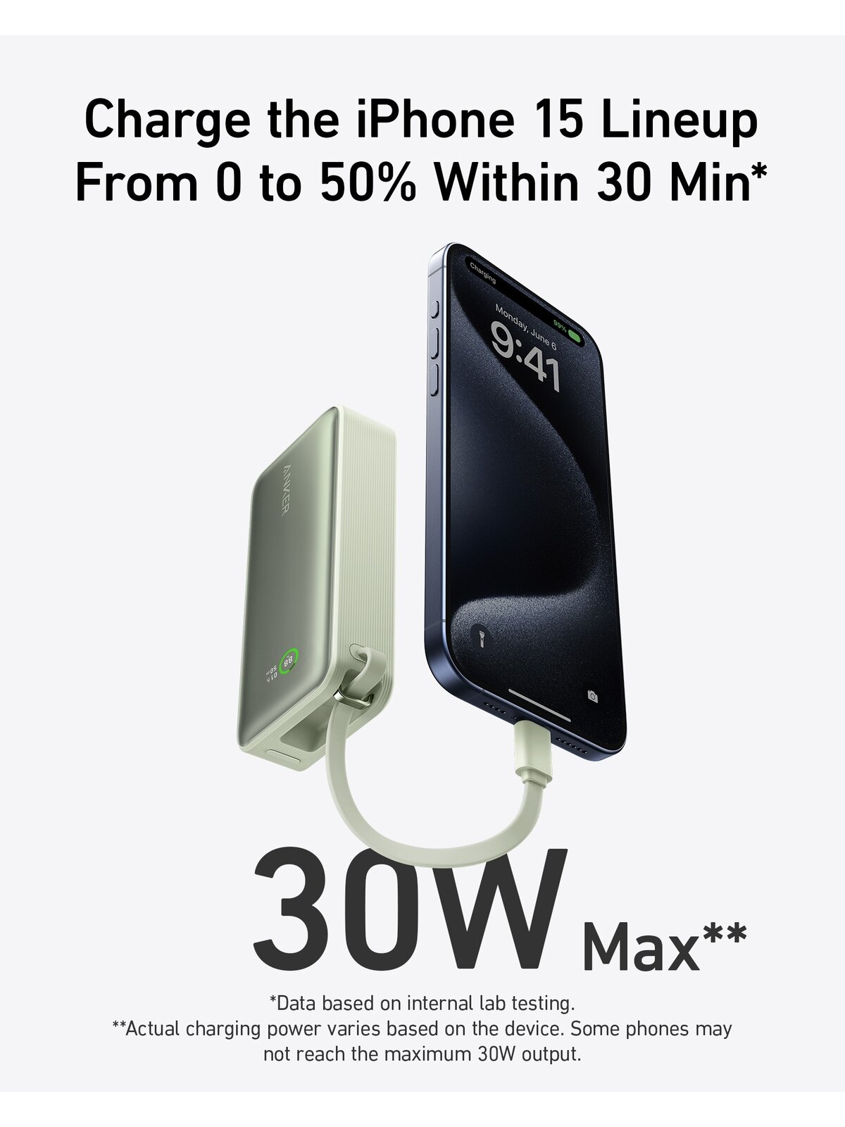 Anker 545 Nano Power Bank | A1259G61 | 10000 mAh | Green 1 Anker 545 Nano Power Bank | A1259G61 | 10000 mAh | Green 1