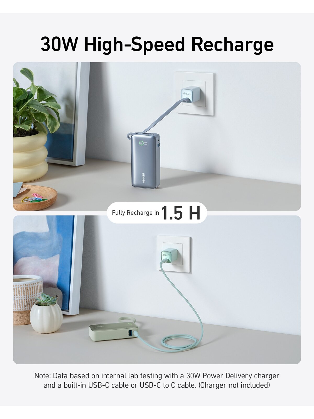 Anker 545 Nano Power Bank | A1259G61 | 10000 mAh | Green 5 Anker 545 Nano Power Bank | A1259G61 | 10000 mAh | Green 5