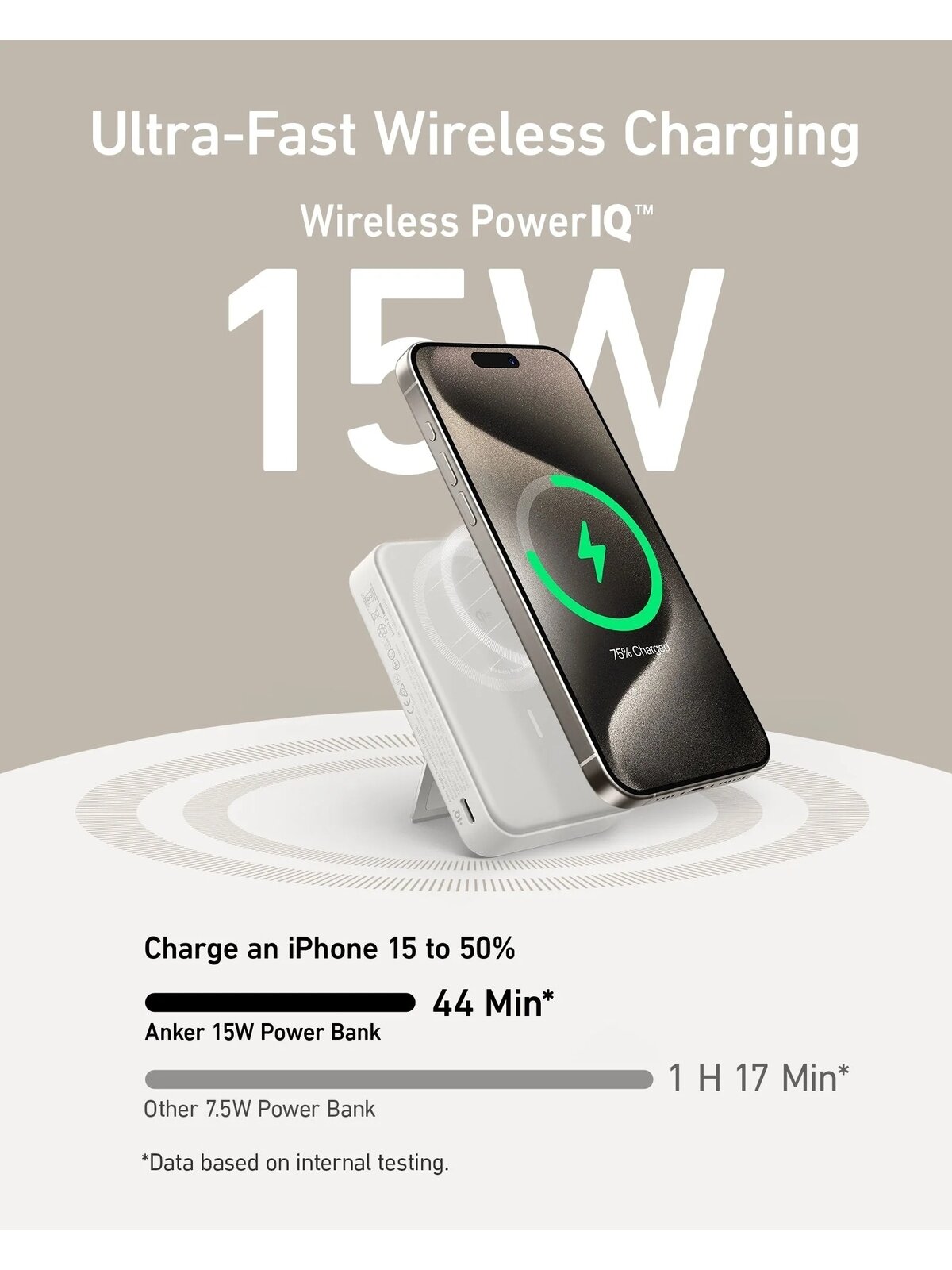 Anker MagGo Power Bank | A1654G21 | 10000 mAh | White 1