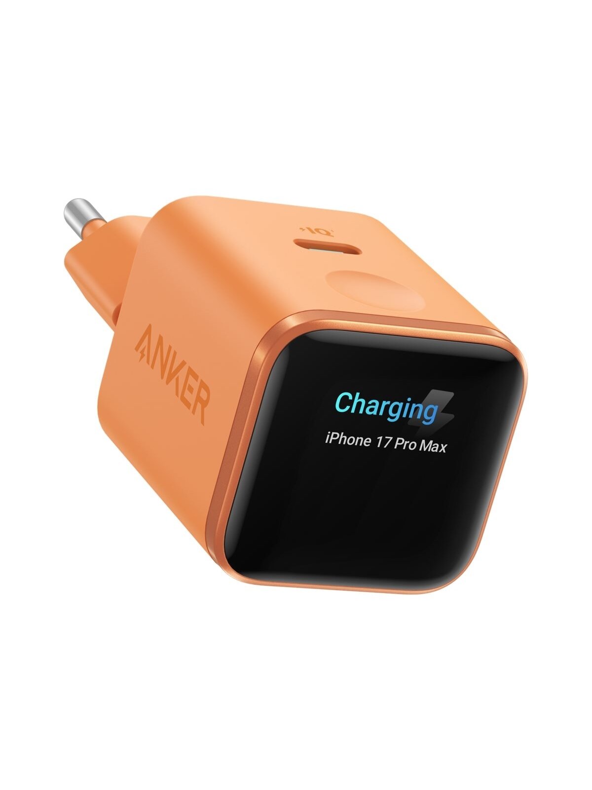 Anker Nano Charger 45W, Smart Display, Orange | 24 pin USB-C Anker Nano Charger 45W, Smart Display, Orange | 24 pin USB-C
