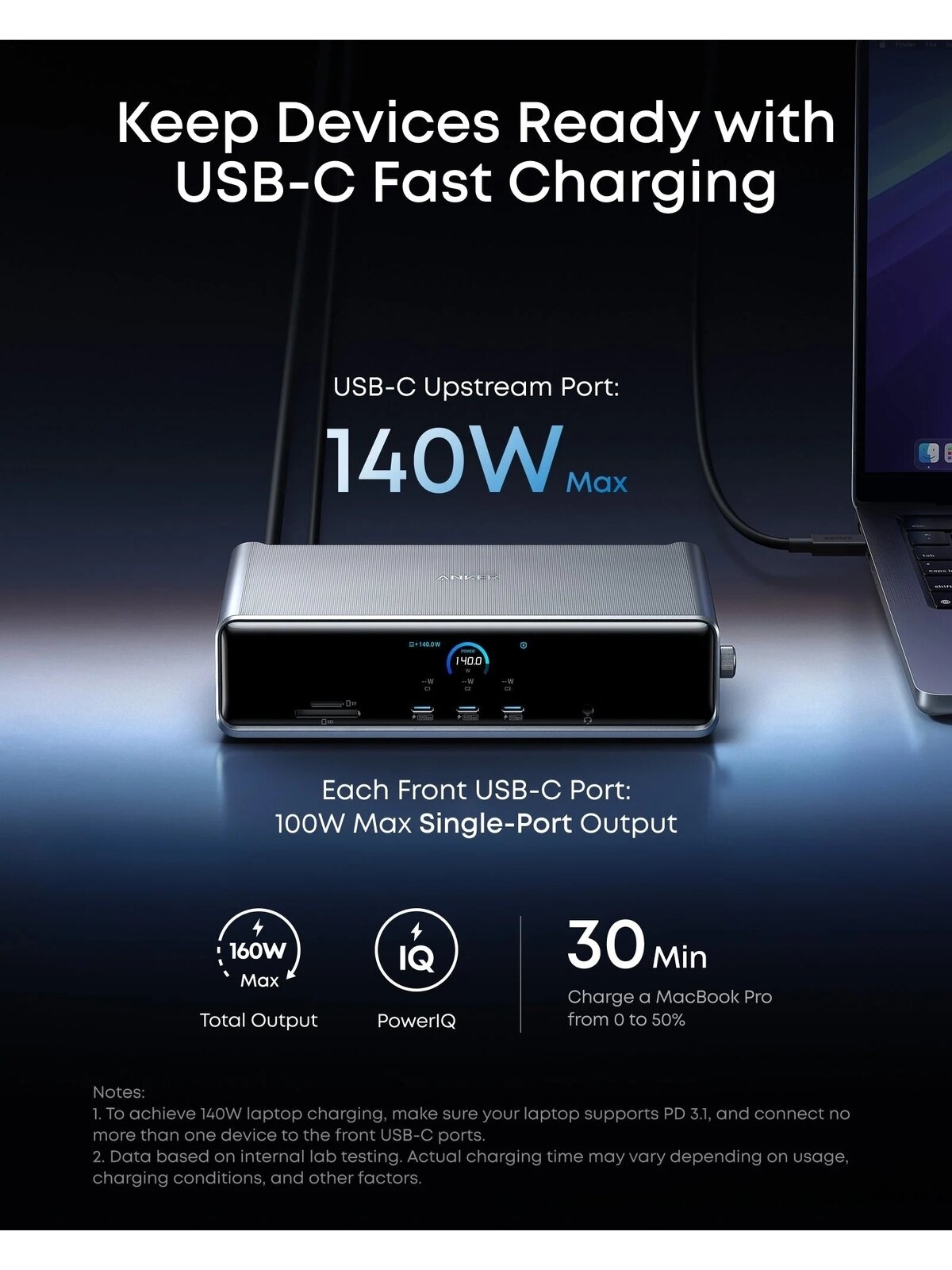 Anker Prime Docking Station (14-in-1, Triple Display, DisplayLink) | A83B33A1 3 Anker Prime Docking Station (14-in-1, Triple Display, DisplayLink) | A83B33A1 3
