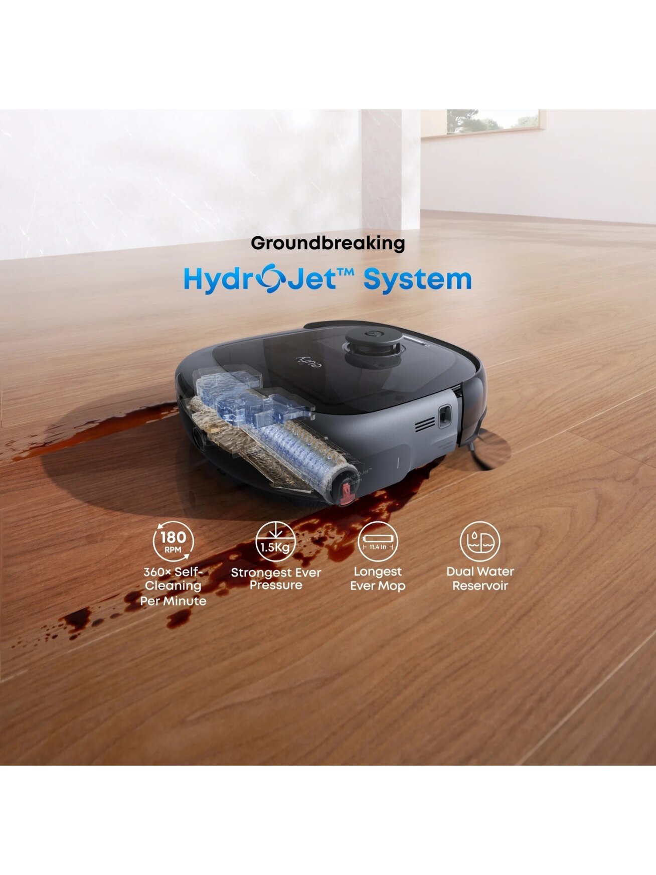 Anker Eufy Robot Vacuum Cleaner | Omni E25 | Wet&Dry | Operating time (max) 180 min | Dust capacity 3 L | 20000 Pa | Black 6
