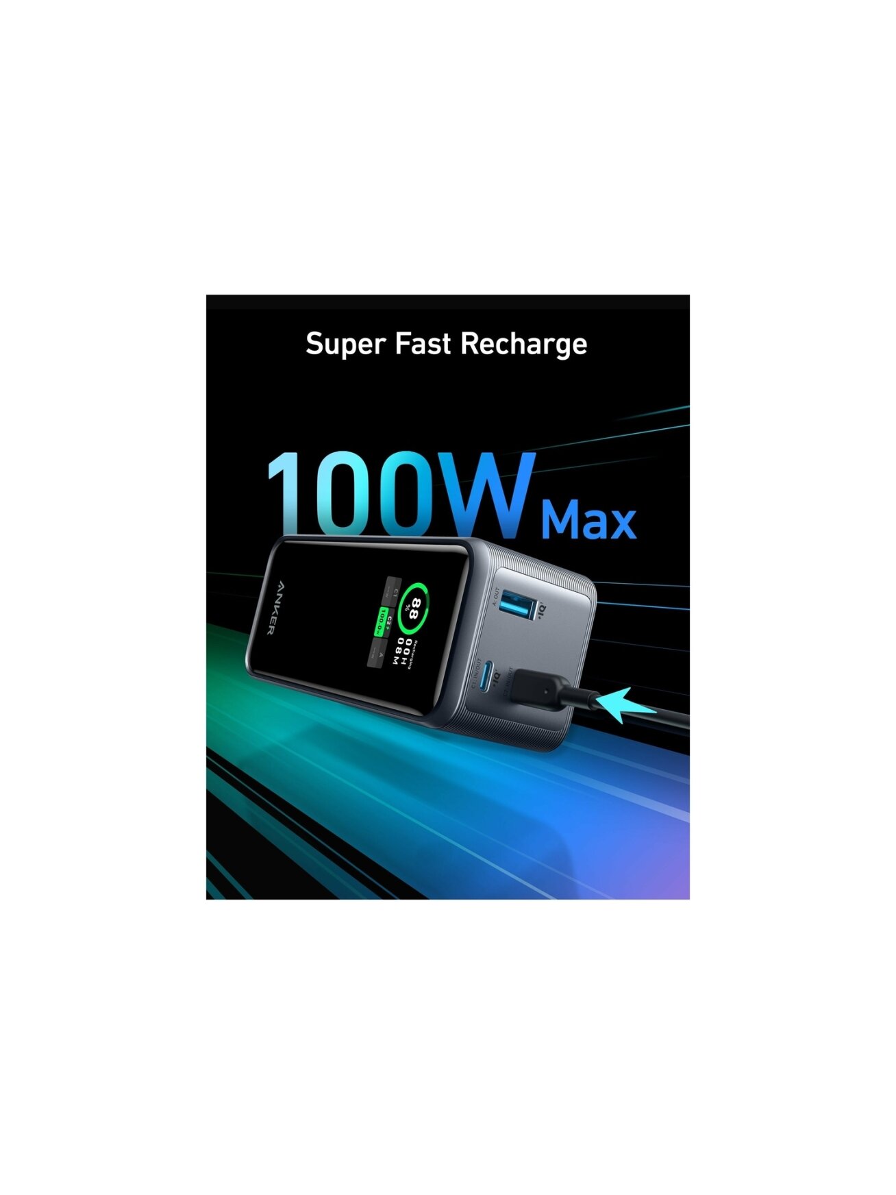 Anker Power Bank, 200 W | Prime | 20000 mAh | Black 1