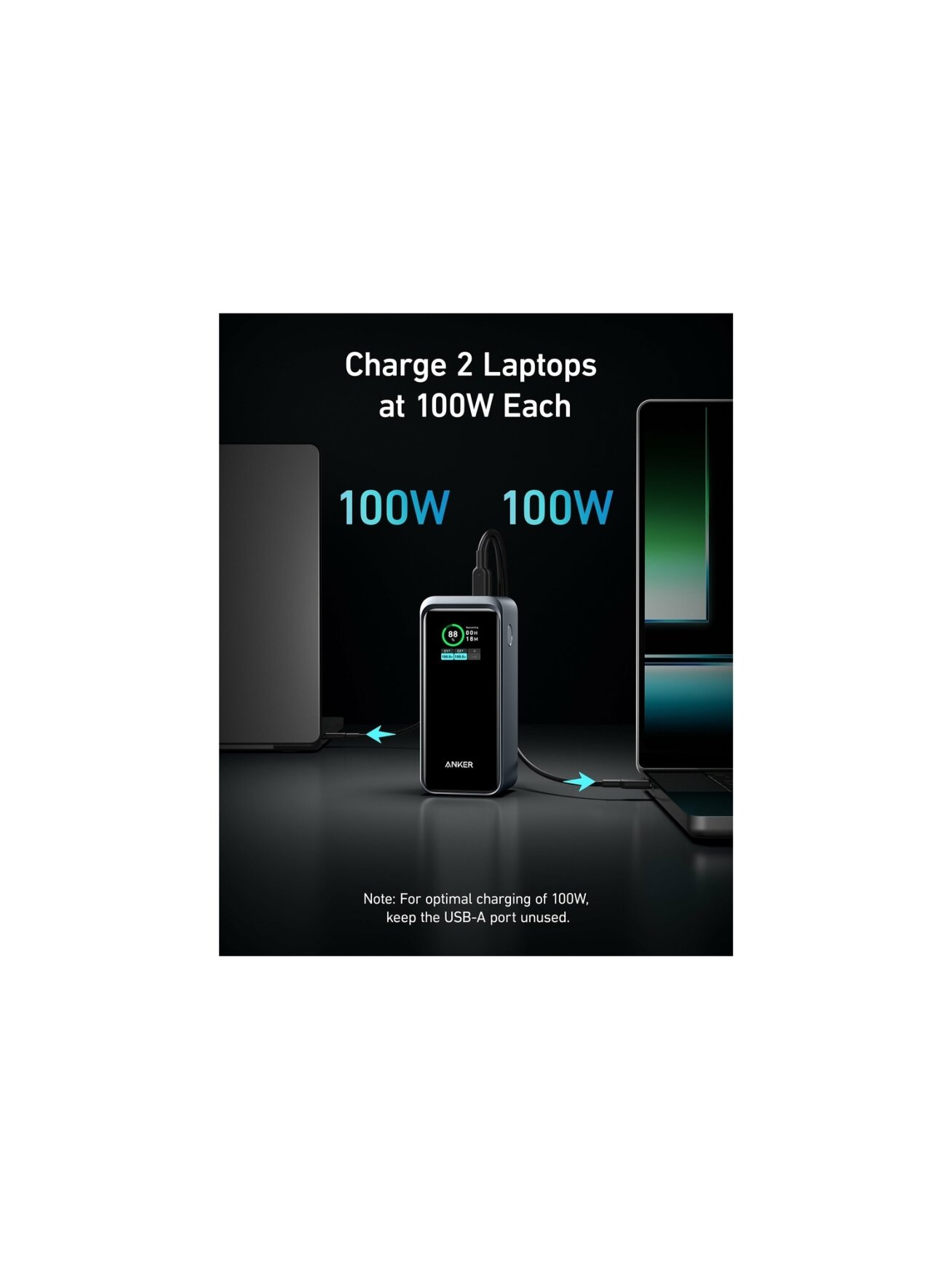 Anker Power Bank, 200 W | Prime | 20000 mAh | Black 3