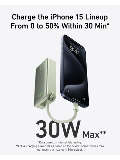 Anker 545 Nano Power Bank | A1259G61 | 10000 mAh | Green Anker 545 Nano Power Bank | A1259G61 | 10000 mAh | Green