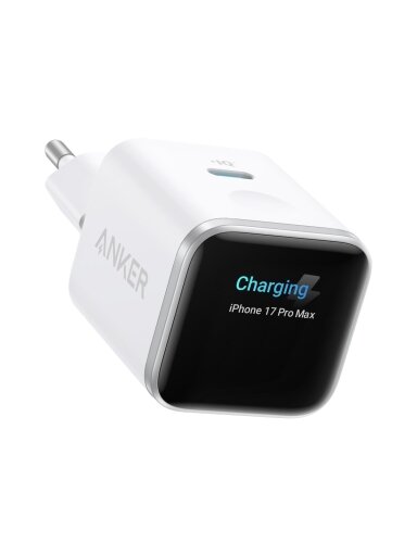 Anker Nano Charger 45W, Smart Display, White