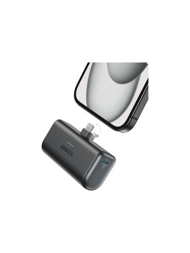 Anker Nano Power Bank Built-In with USB-C Connector | A1653H11 | 5000 mAh | Black Anker Nano Power Bank Built-In with USB-C Connector | A1653H11 | 5000 mAh | Black