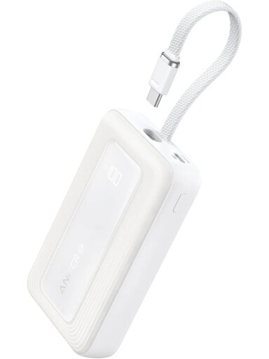 Anker Power Bank, Built-In USB-C Cable, 30W | A1688H21 | 10000 mAh | White Anker Power Bank, Built-In USB-C Cable, 30W | A1688H21 | 10000 mAh | White