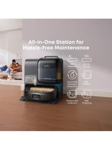 Anker Eufy Robot Vacuum Cleaner | Omni E25 | Wet&Dry | Operating time (max) 180 min | Dust capacity 3 L | 20000 Pa | Black 10