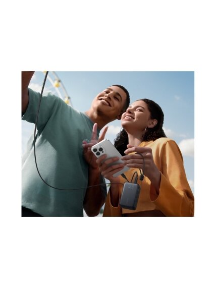 Anker Nano Power Bank 45W with Built-In Retractable USB-C Cable | A1638H11 | 10000 mAh | Black 1