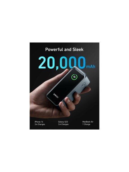 Anker Power Bank, 200 W | Prime | 20000 mAh | Black 2 Anker Power Bank, 200 W | Prime | 20000 mAh | Black 2